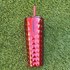 Starbucks Shiny Red Tumbler with Straw